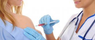 Doctor administers Grippol Plus vaccine